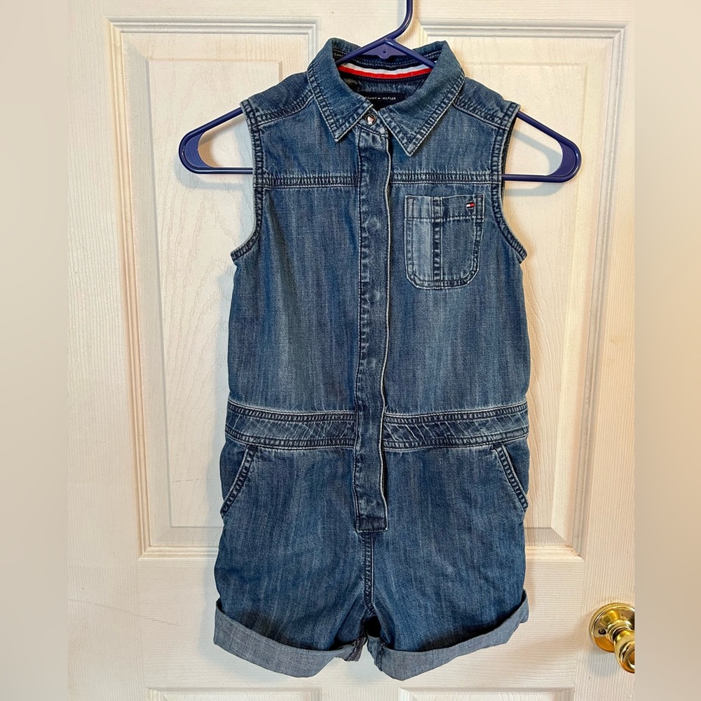 Denim Romper Tommy Hilfiger Girls 10 Jean Shorts One Piece summer Outfit